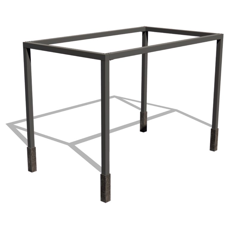Pérgola quadrada em aço com revestimento em pó 424 x 250 cm