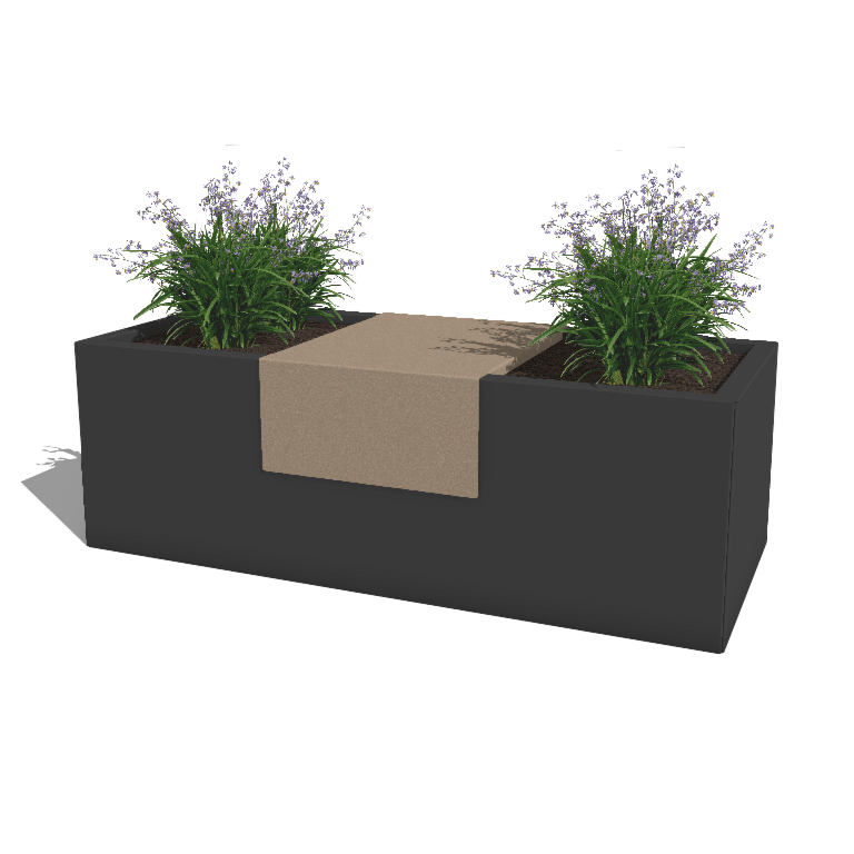 Plataforma para floreira em aço com revestimento em pó 40 x 51 x 20 cm