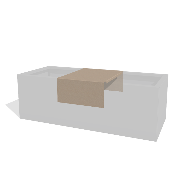 Plataforma para floreira em aço com revestimento em pó 40 x 51 x 20 cm