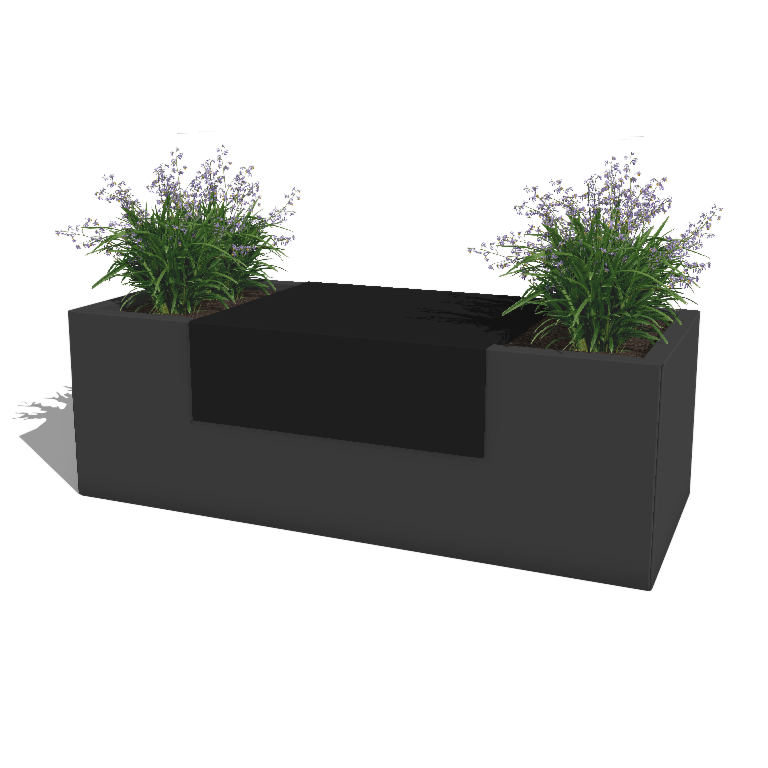 Plataforma para floreira em aço com revestimento em pó 60 x 51 x 20 cm
