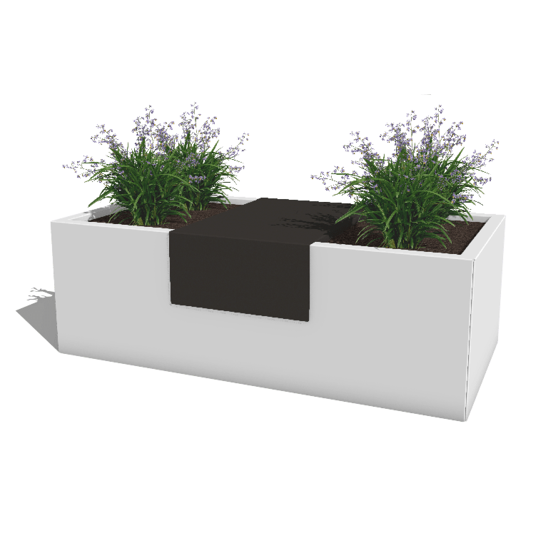 Plataforma para floreira em aço com revestimento em pó 40 x 61 x 20 cm
