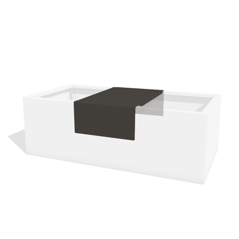 Plataforma para floreira em aço com revestimento em pó 40 x 61 x 20 cm