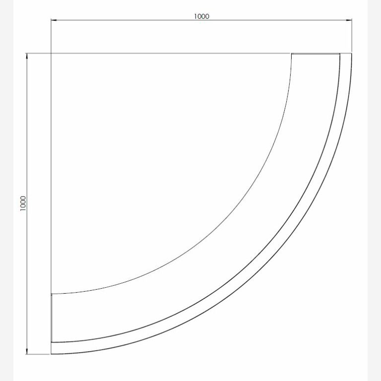 Muro de contenção curvo exterior em aço com revestimento em pó 100 x 100 cm (altura 30 cm)
