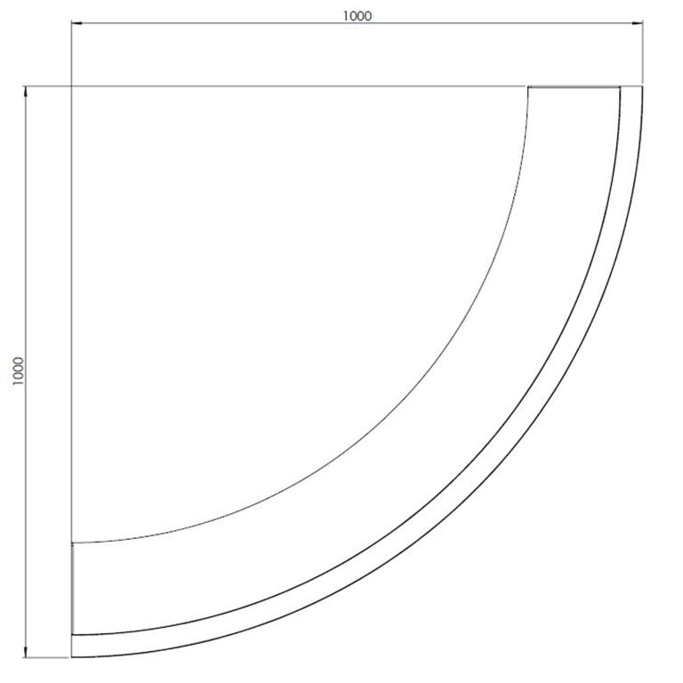 Muro de contenção curvo exterior em aço com revestimento em pó 100 x 100 cm (altura 50 cm)