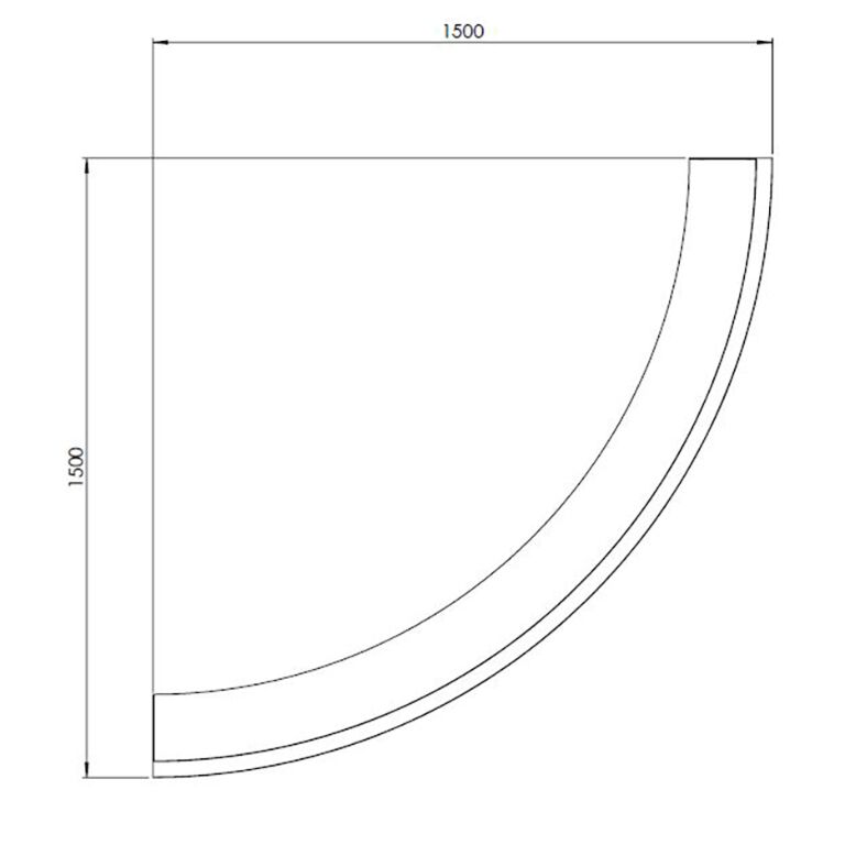 Muro de contenção curvo exterior em aço com revestimento em pó 150 x 150 cm (altura 30 cm)