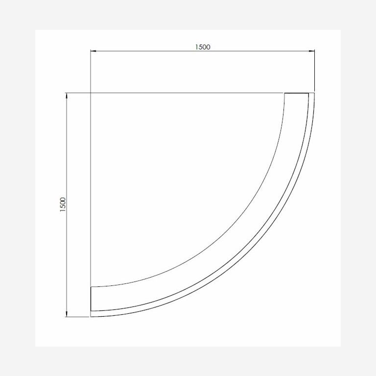 Muro de contenção curvo exterior em aço com revestimento em pó 150 x 150 cm (altura 60 cm)