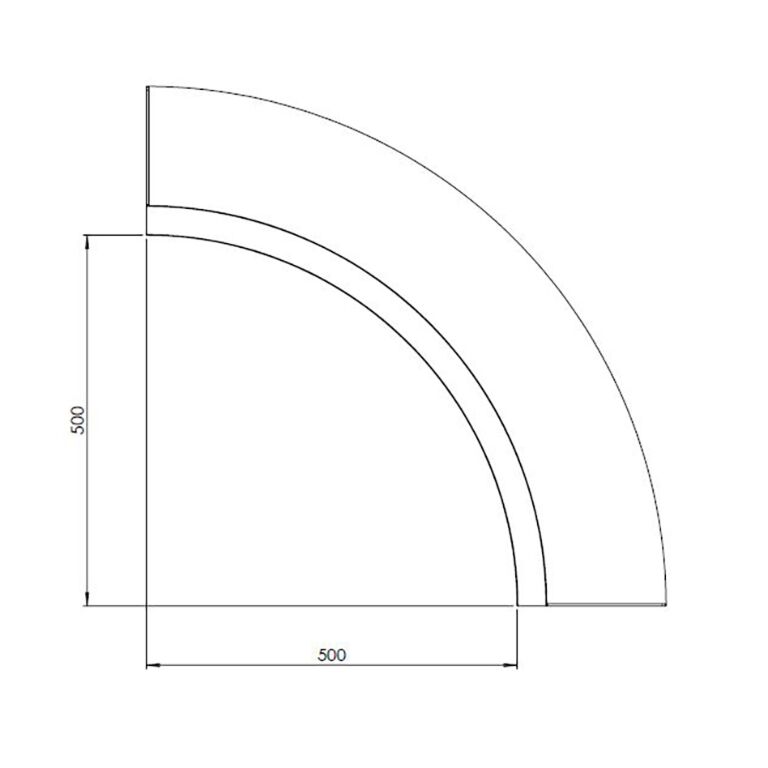 Muro de contenção curvo interior em aço com revestimento em pó 50 x 50 cm (altura 50 cm)