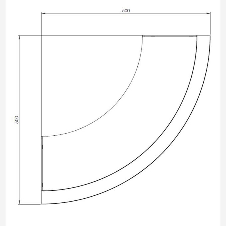Muro de contenção curvo exterior em aço com revestimento em pó 50 x 50 cm (altura 40 cm)