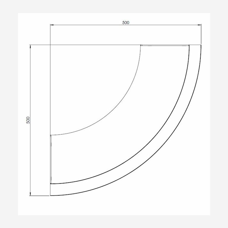 Muro de contenção curvo exterior em aço com revestimento em pó 50 x 50 cm (altura 50 cm)