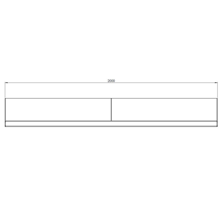 Muro de contenção reto de aço corten 200 cm (altura 30 cm)