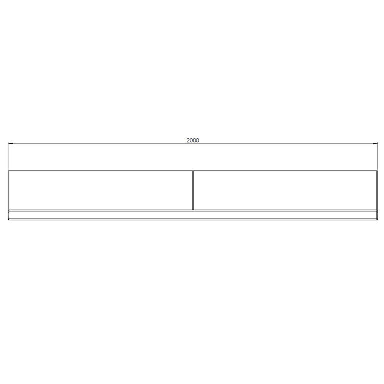 Muro de contenção reto de aço corten 200 cm (altura 60 cm)