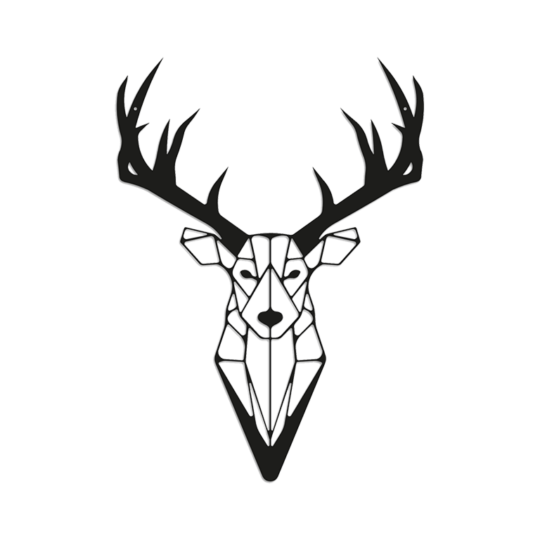 Decoração de parede em metal Rena