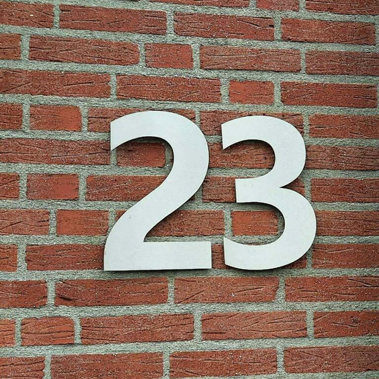 Número de casa em aço inoxidável 4 - 50 cm