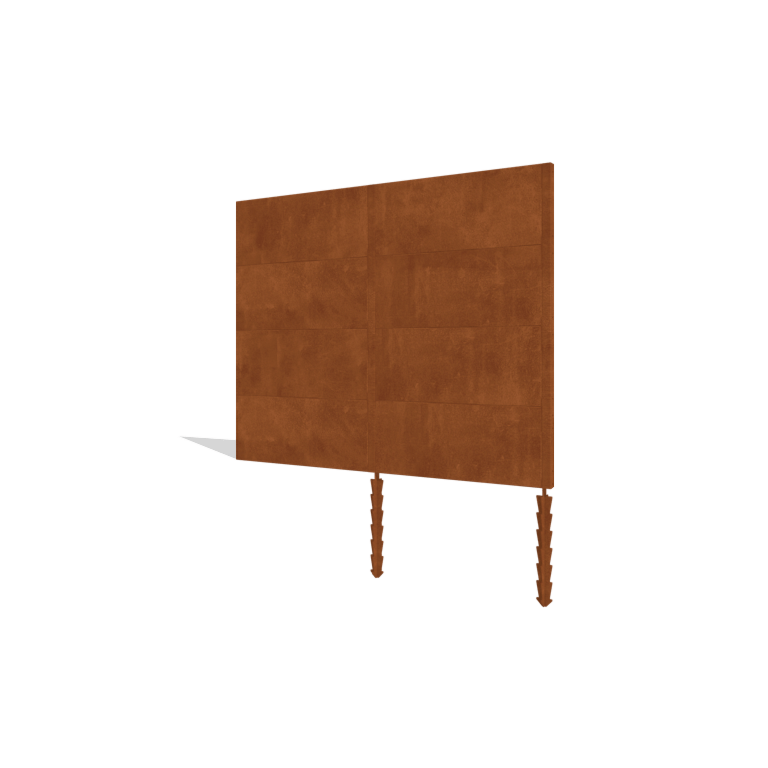 Vedação em aço corten H4 conjunto 252 cm