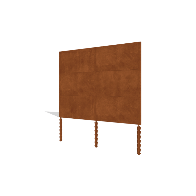 Vedação em aço corten H3 conjunto completo 258 cm