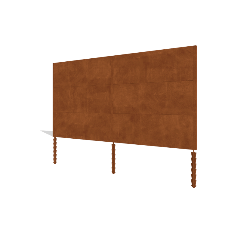 Vedação em aço corten H3 conjunto completo 378 cm