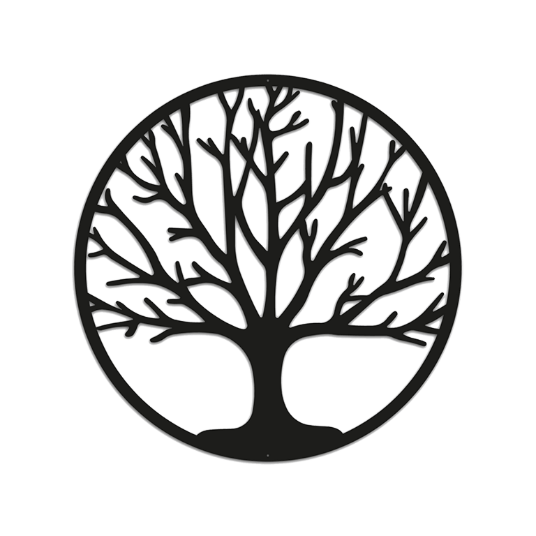 Decoração de parede em metal Árvore