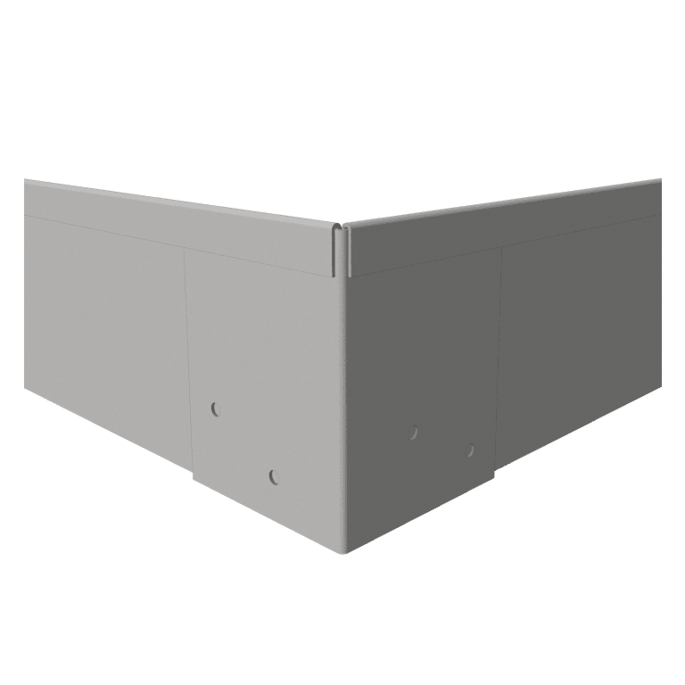 placa de acoplamento Aço galvanizado 90º baixo 12 - 15 cm
