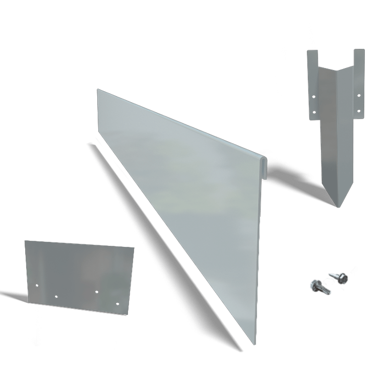 Conjunto completo de borda achatada em aço galvanizado de 13 cm por 15 metros