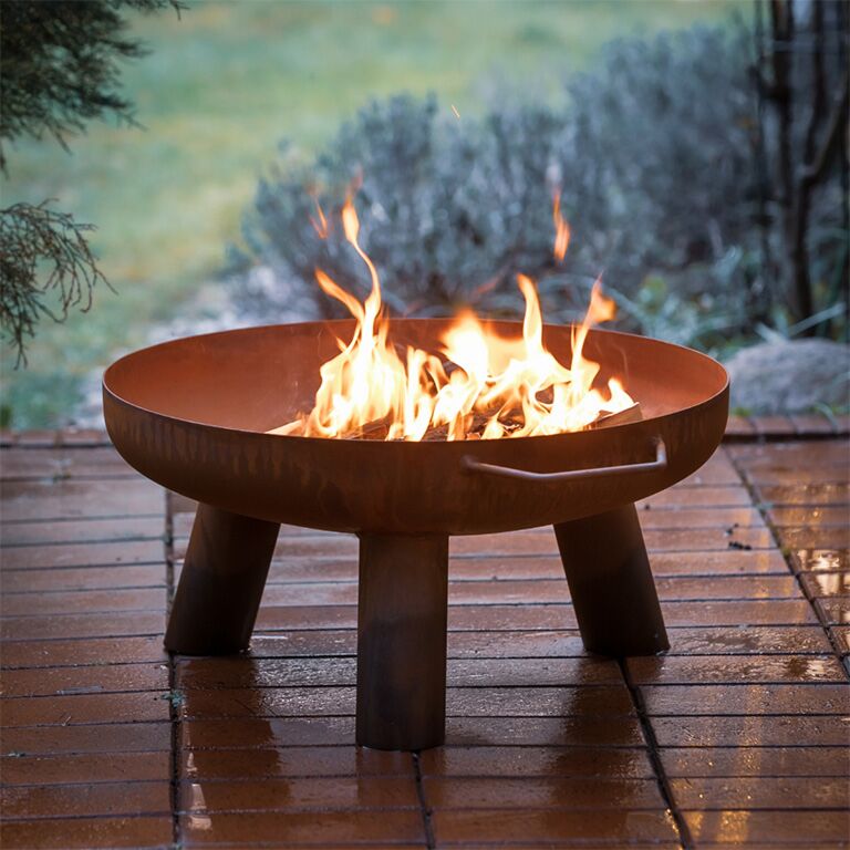 Braseiro em aço corten Louisiana 108 x 98 x 31 cm
