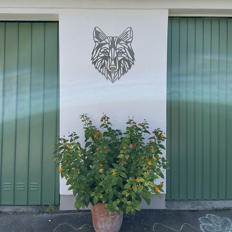 Lobo Decoração de parede em metal 1.0