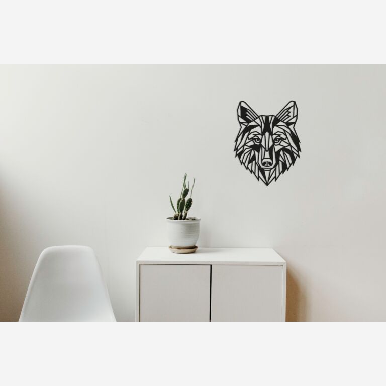 Lobo Decoração de parede em metal 1.0