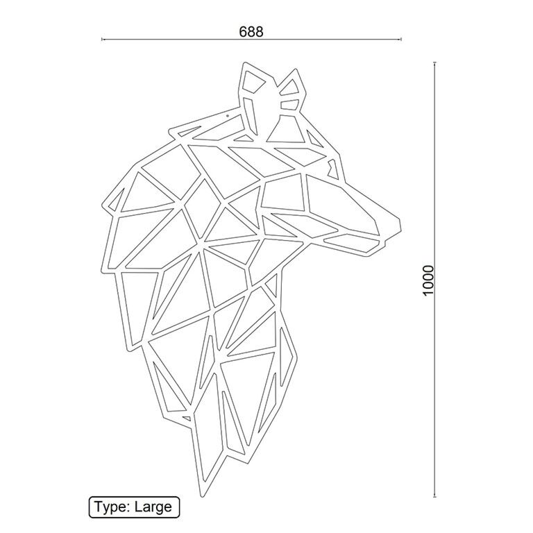 Lobo Decoração de parede em metal 2.0