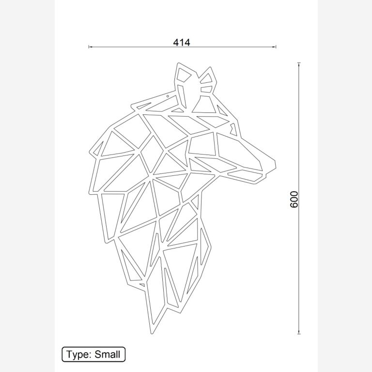 Lobo Decoração de parede em metal 2.0