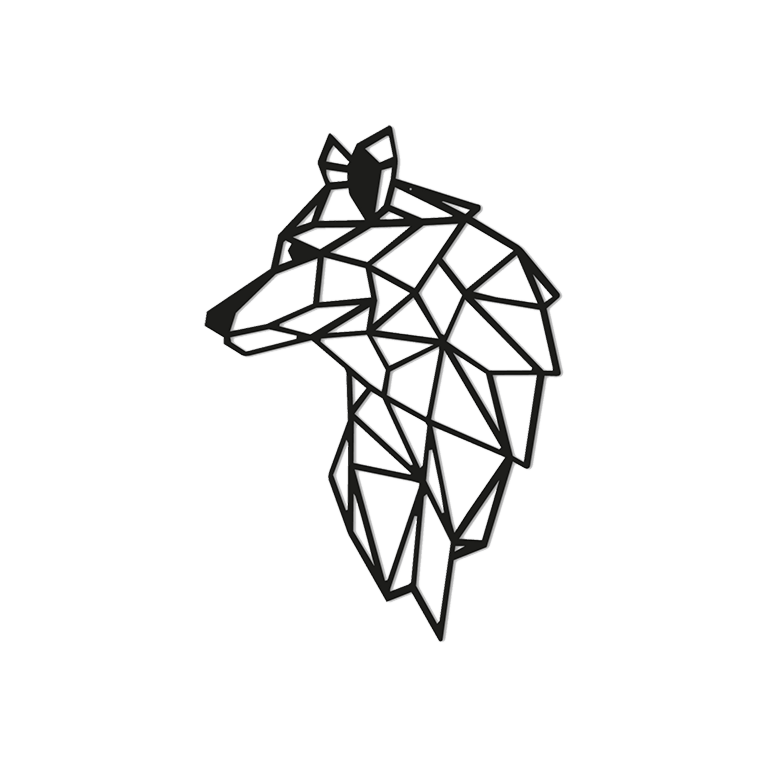 Lobo Decoração de parede em metal 2.0