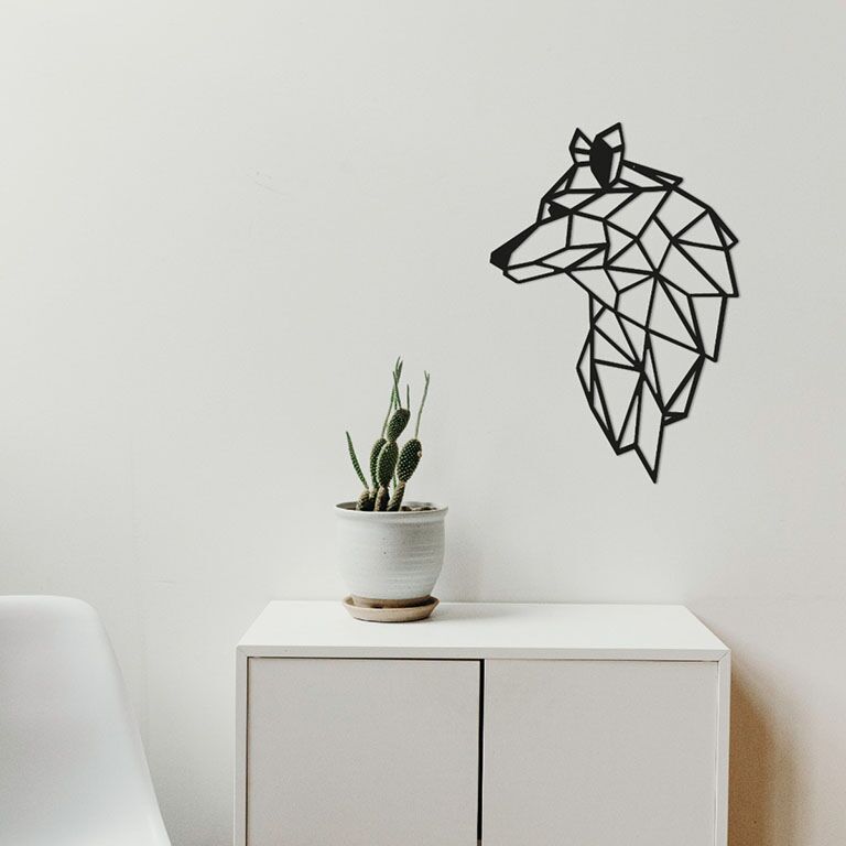 Lobo Decoração de parede em metal 2.0