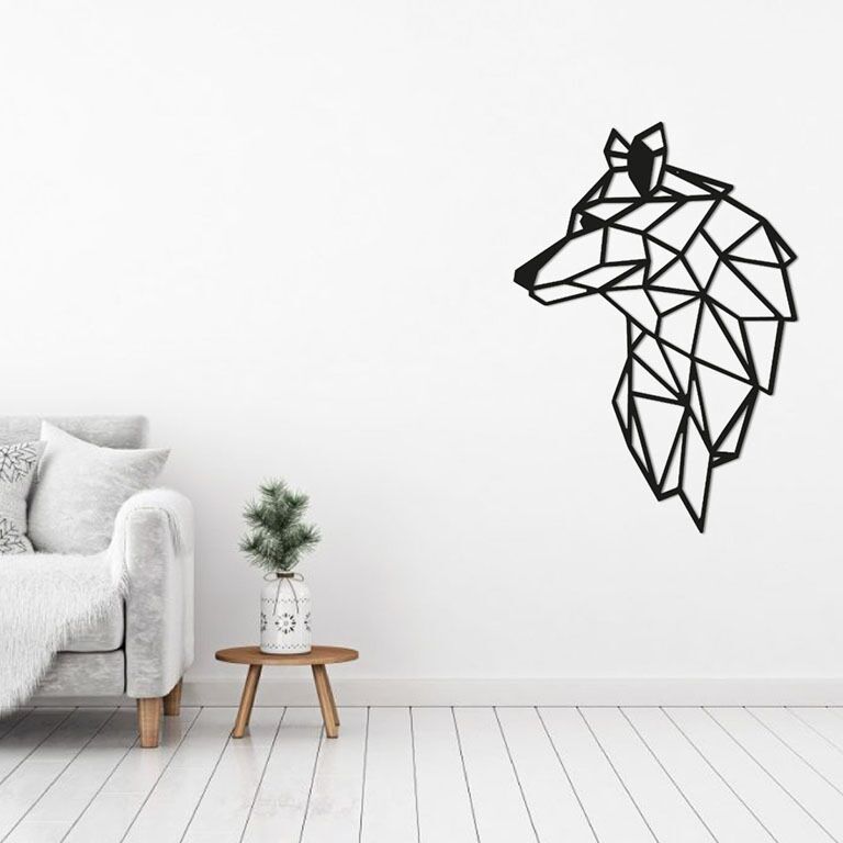 Lobo Decoração de parede em metal 2.0