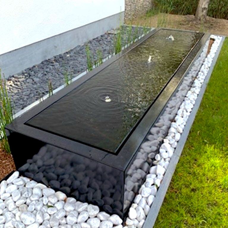 fonte de água Alumínio 300 x 80 x 40 cm