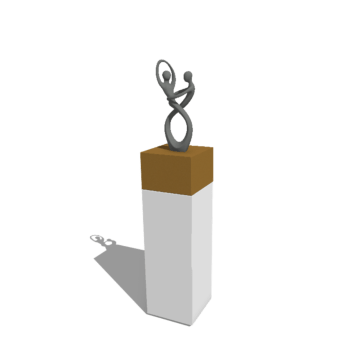 Plantenbak conjunto South Carolina branco & ouro 30 x 30 x 100 cm