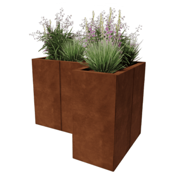 Floreira em aço corten Kansas 30