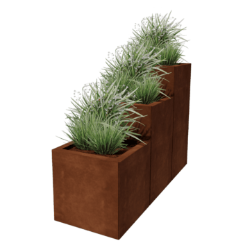 Floreira em aço corten Miami especial III 40
