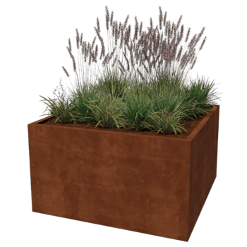Floreira soldada em aço corten Montana 140 x 140 x 80 cm