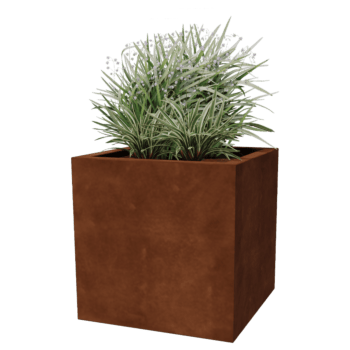 Floreira soldada em aço corten Montana 60 x 60 x 60 cm