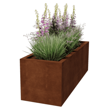 Floreira soldada em aço corten Montana 150 x 50 x 50 cm