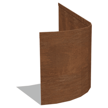Borda achatada em aço corten FLEX 35 cm (comprimento 150 cm)