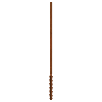 Suporte direito estaca aço corten com 190 x 6 x 3 cm