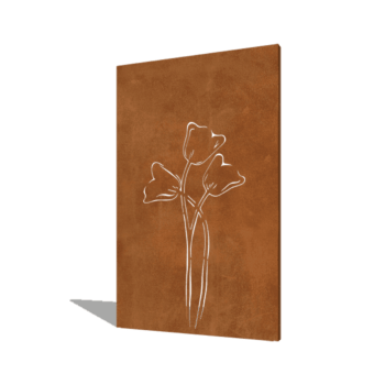 Tulipa simétrico aço corten 120 x 6 x 190 cm