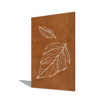 Grandes folhas caducas aço corten 120 x 6 x 190 cm