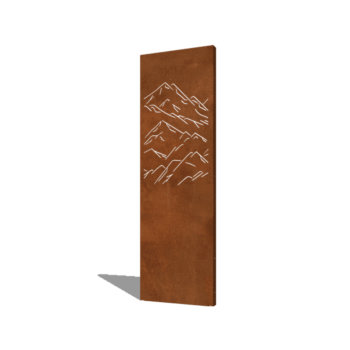 Montanhas composição aço corten 1 60 x 6 x 190 cm
