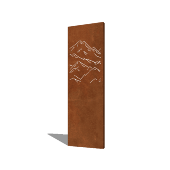 Montanhas composição aço corten 3 60 x 6 x 190 cm