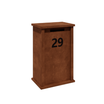 Caixa de correio em aço corten - Arizona M - 60 x 40 x 100 cm