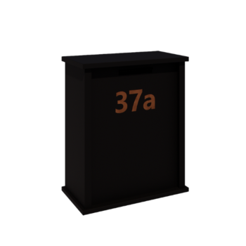 Caixa de correio em aço - Arizona L - 80 x 40 x 100 cm - RAL9005 fosco (preto)