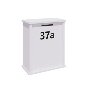 Caixa de correio em aço - Arizona L - 80 x 40 x 100 cm - RAL9010 fosco (branco)