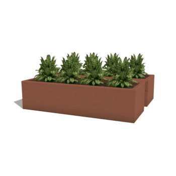Floreira para varanda em aço com revestimento em pó 60 cm