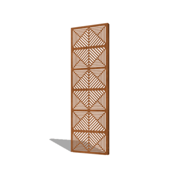Linhas composição aço corten 1 60 x 6 x 190 cm