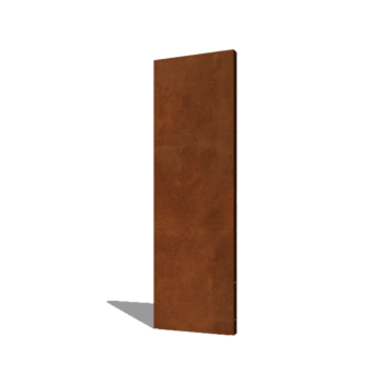 Painel base em aço corten 60 x 6 x 190 cm